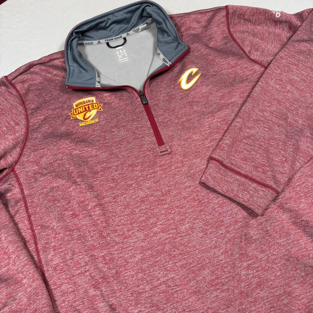 Cleveland Cavaliers Adidas Pullover Mens 2XL Team Issue Wine Gold NBA Basketball